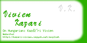 vivien kazari business card